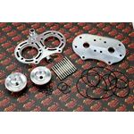 Polished COOL HEAD aftermarket billet aluminum 1987-2006 Banshee + 21cc DOMES