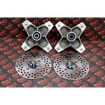 2 x NEW front hub kit + ROTOR + seals + bearings for Yamaha Banshee Warrior Blaster 2