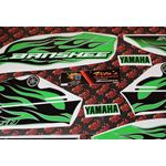 Vito's custom vinyl graphics 14MIL sticker Yamaha Banshee BLACK & GREEN2