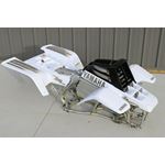 Yamaha Banshee fenders + gas tank plastic + grill + graphics WHITE & BLACK 2001