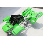 Yamaha Banshee fenders + gas tank plastic + grill + graphics GREEN BLACK