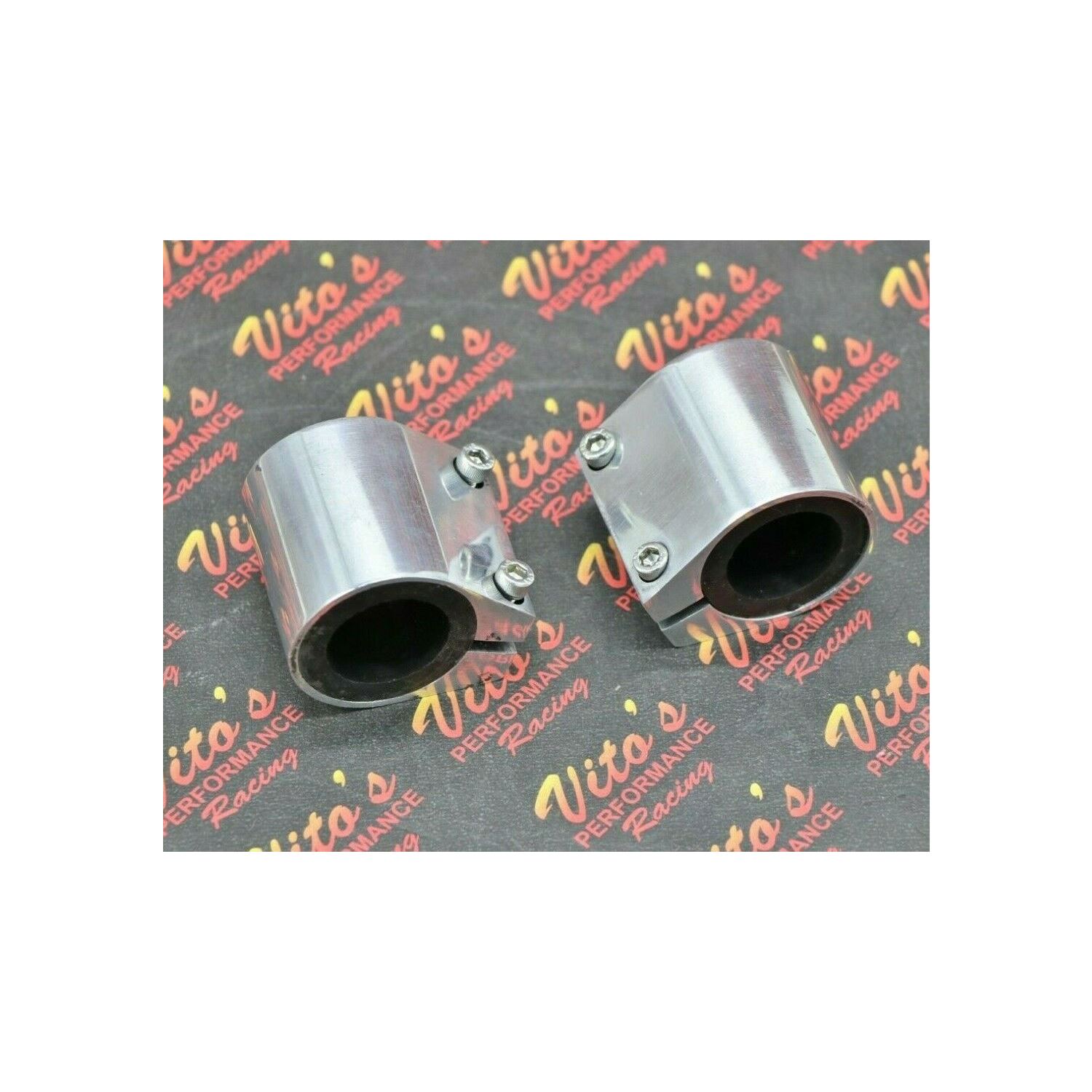 2 x BILLET ALUMINUM 1" high temp pipe clamps