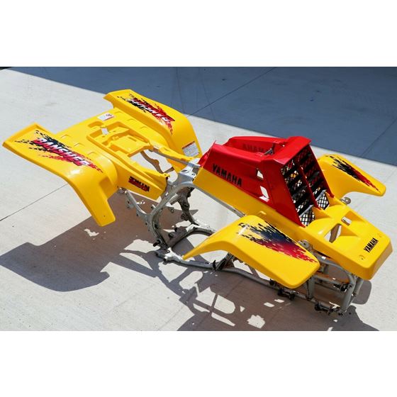 Yamaha Banshee fenders + gas tank plastic grill + graphics YELLOW RED 1997