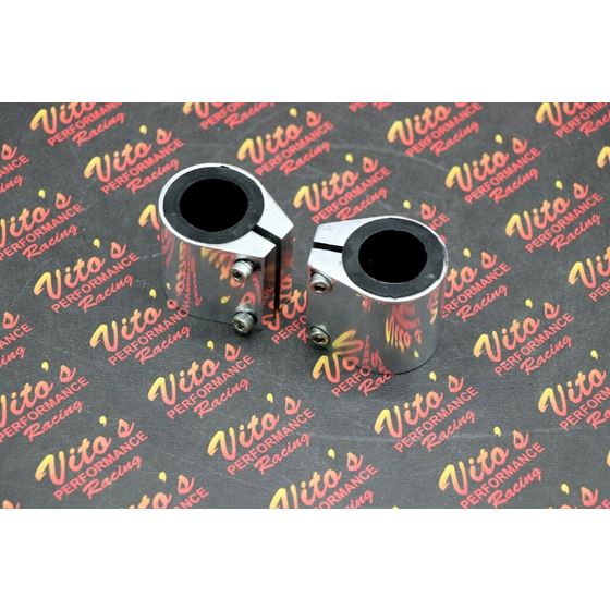 2 x BILLET ALUMINUM 1" high temp pipe clamps connectors Yamaha Banshee 1987-2006