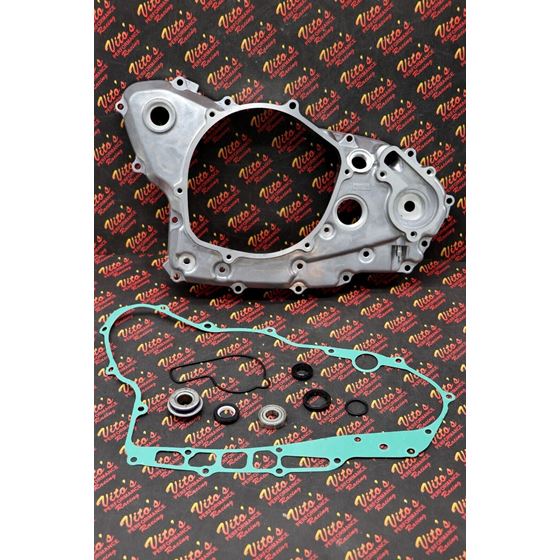 NEW Crankcase clutch right side cover 2004 2005 Honda TRX450R + bearings + seals2