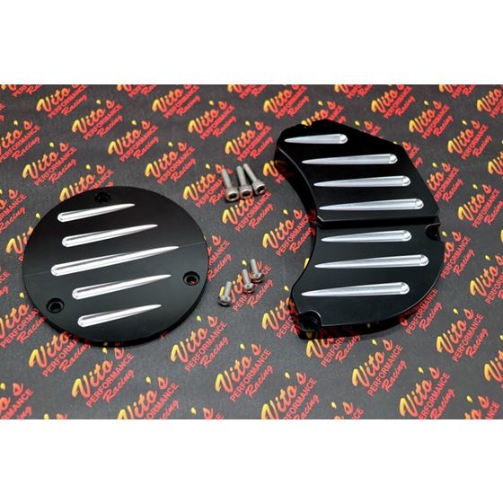 Yamaha Banshee billet aluminum clutch insert + water pump cover + screws BLACK2