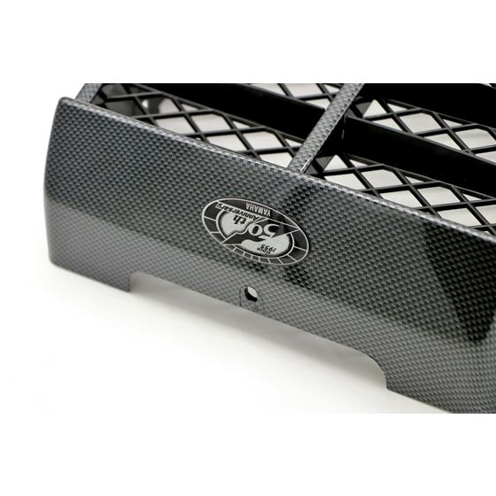 Yamaha Banshee grill plastic radiator cover CARBON FIBER 50th bubble gel emblem