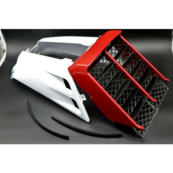 NEW Vito's Yamaha Banshee plastic gas tank side covers grill CHERRY WHITE 2004