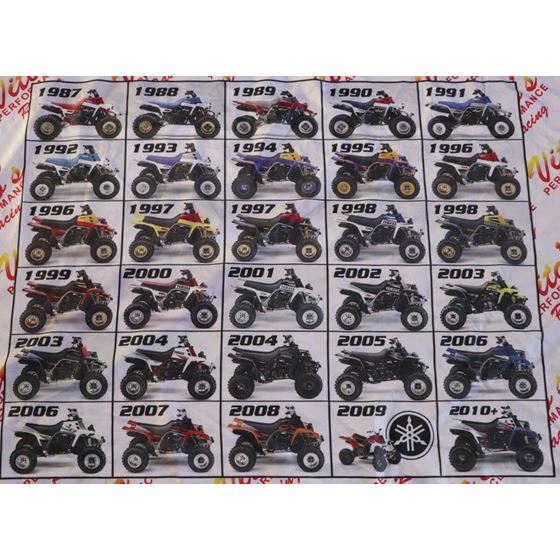 Vito's cloth fabric banner flag Yamaha Banshee year color scheme Poster print2