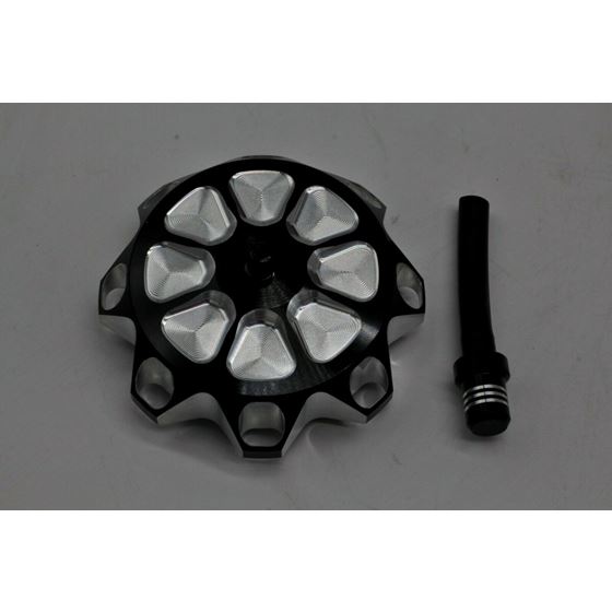 Vito's aluminum GAS CAP Yamaha Banshee YFZ450 Raptor 660 Warrior Blaster BLACK