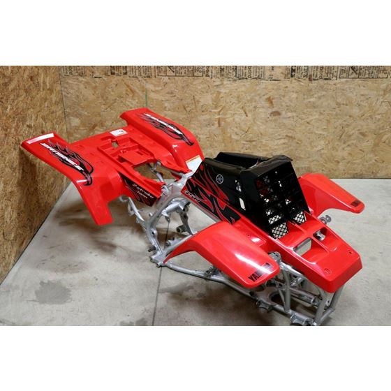 Yamaha Banshee fenders + gas tank plastic + grill + graphics BLACK & RED 20072