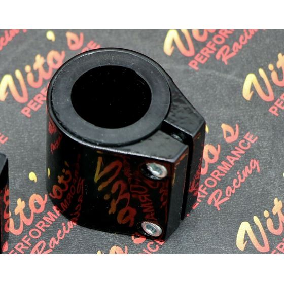 2 x BILLET ALUMINUM 1"  pipe clamps connectors Yamaha Banshee 1987-2006 BLACK