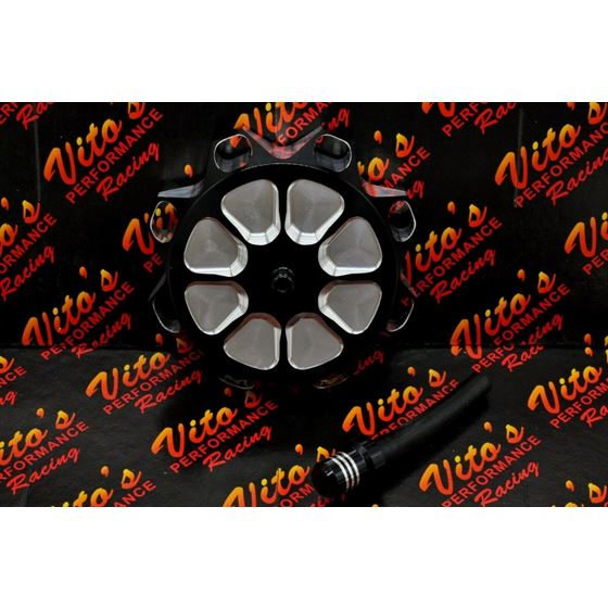 Vito's aluminum GAS CAP Yamaha Banshee YFZ450 Raptor 660 Warrior Blaster BLACK