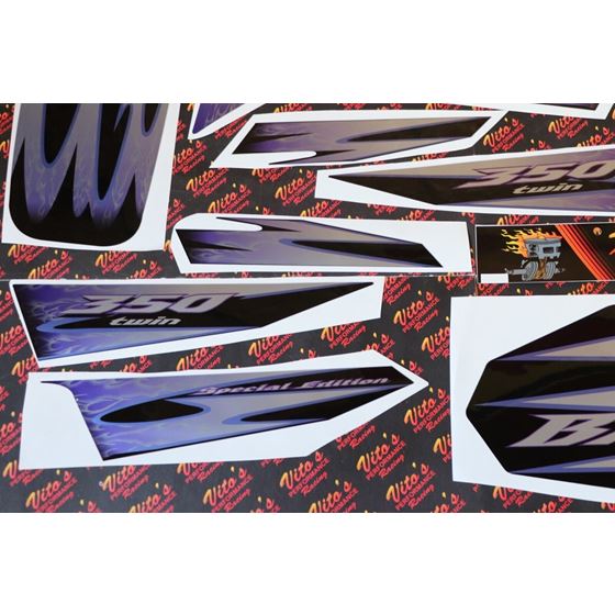 Vito's vinyl decal graphics kit 14MIL sticker Yamaha Banshee BLACK PURPLE 20052