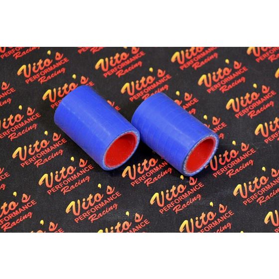 2 x Vito's Yamaha Banshee exhaust pipe clamps 1" FMF Toomey BLUE silicone 87-06