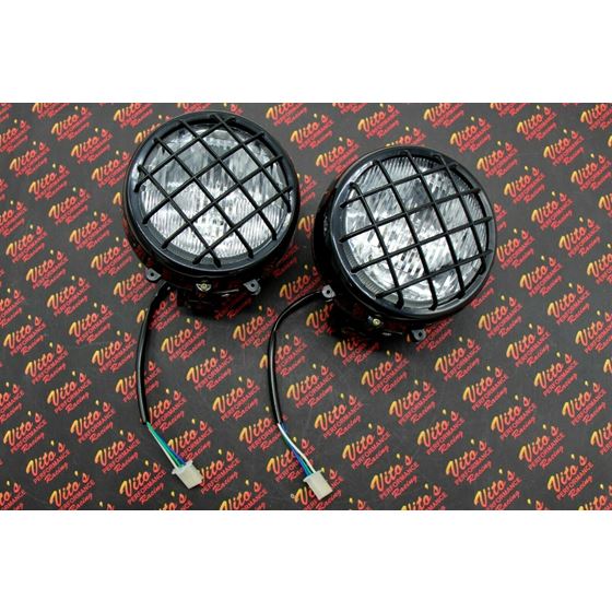 2 x NEW Headlights Yamaha Banshee 1987-2006 lens bulbs lights grills Warrior