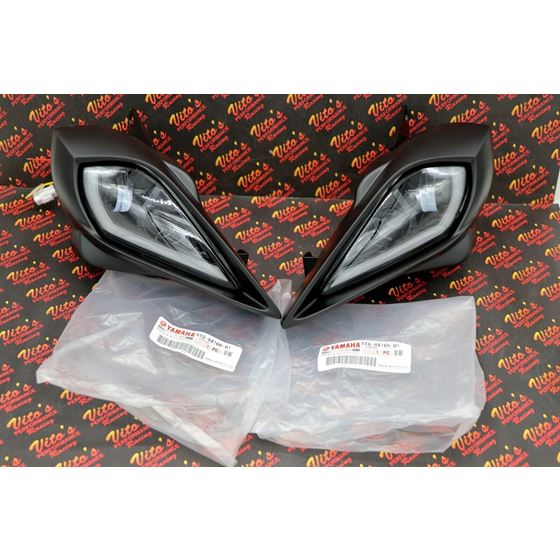 2 x LED Headlights + OEM plastic surround Yamaha YFZ450R Raptor 700 700R YFZ4502
