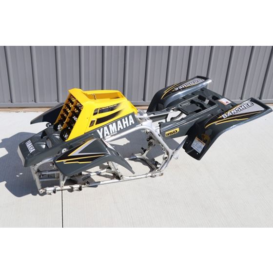 Yamaha Banshee fenders + gas tank plastic + grill + graphics GRAY & YELLOW 1998