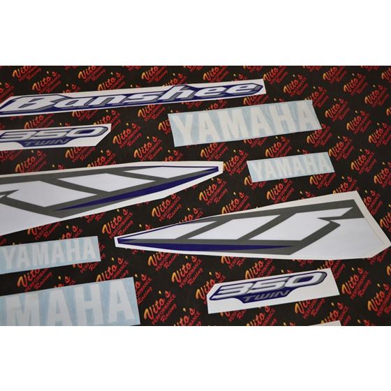 Vito's vinyl decal graphics kit 14MIL sticker Yamaha Banshee BLUE WHITE 20044